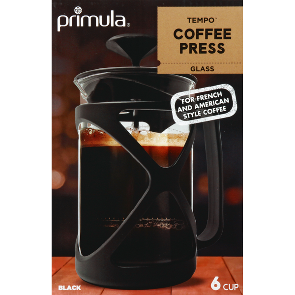 Primula Coffee Press, Black, Tempo, Glass, 6 Cup (1 each) Instacart
