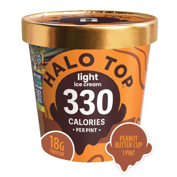 Halo Top Peanut Butter Cup Light Ice Cream, 16 fl oz Pint