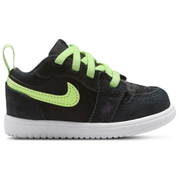 Jordan Boys' Toddler 1 Low Alt SS Basketball Shoes, Size 7.0 - Black/Volt/Dark Raisin