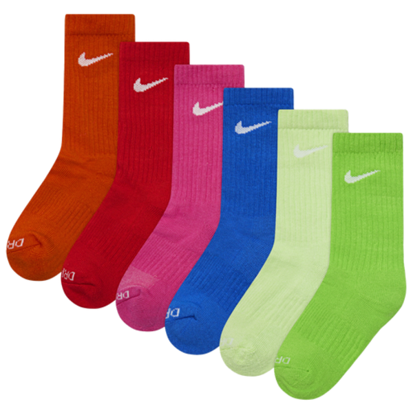 Nike Boys' Dri-FIT Performance Basic Crew Socks, XS - Multi-Color