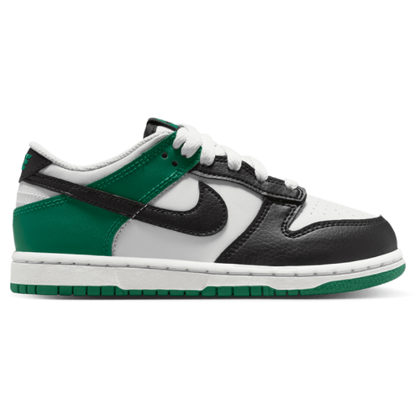 Nike Kids' Preschool Dunk Low Shoes, Size 2, Medium/B - Off White/Black-Malachite
