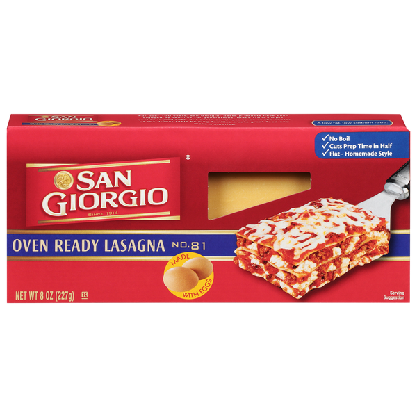 San Giorgio Lasagna, Oven Ready, No. 81 Same-Day Delivery or