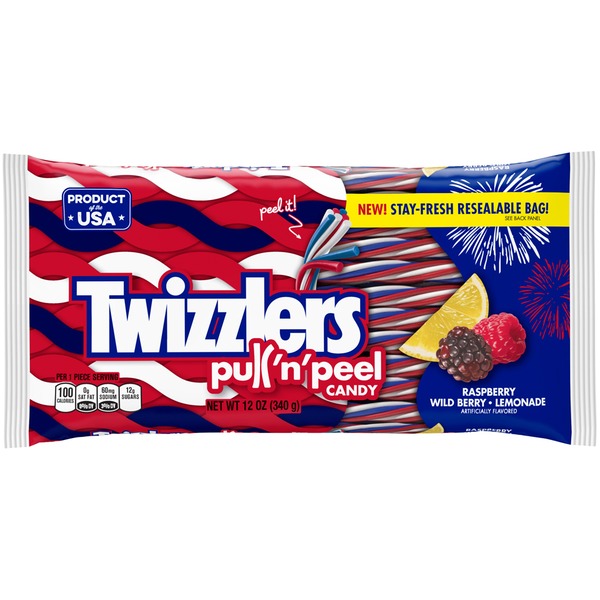 Twizzlers Pull 'n' Peel Raspberry Wild Berry Lemonade Candy (12 oz ...