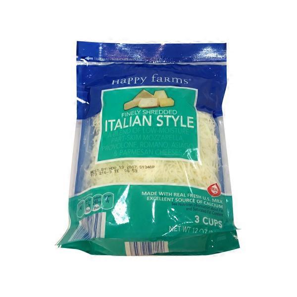 Happy Farms Italian Blend Shredded Cheese (12 oz) Instacart