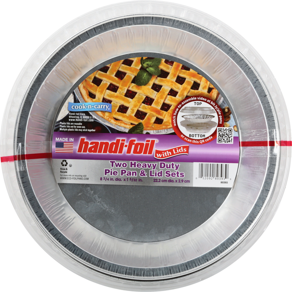 Handi-foil Pie Pan Lid Sets, Heavy Duty