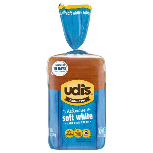 Wegmans Udi's Gluten Free Frozen Delicious Soft White Sandwich Bread ...