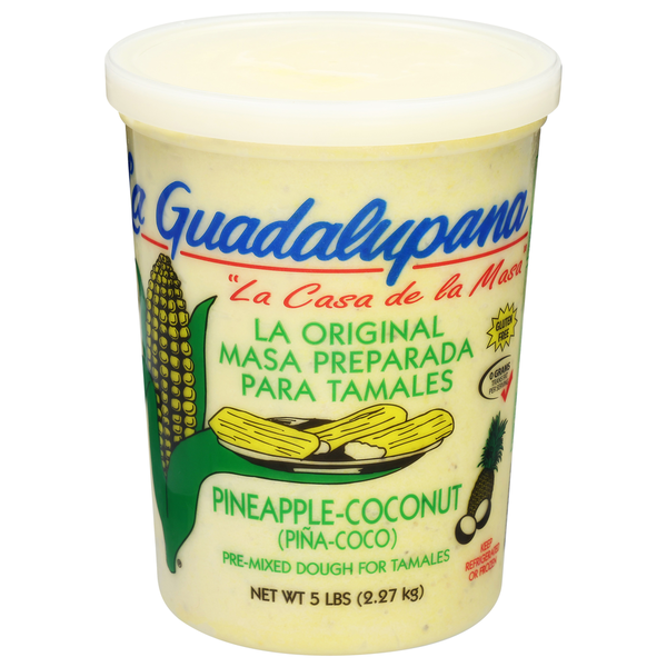 La Guadalupana Pre-Mixed Masa for Tamales, Pineapple-Coconut Same