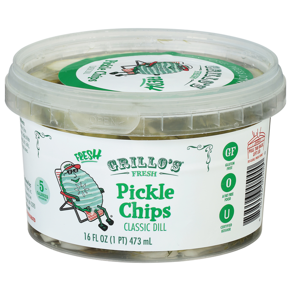 Kroger Grillo's Pickle Chips, Fresh, Classic Dill SameDay Delivery or