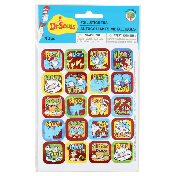 Teaching Tree Dr. Seuss Character Themed Reward Foil Sticker Medley ...
