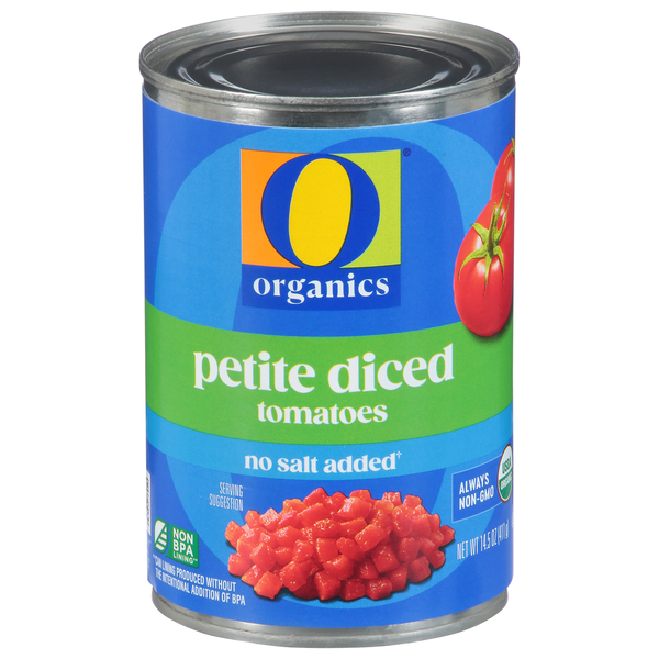 O Organics Tomatoes, Diced, Petite