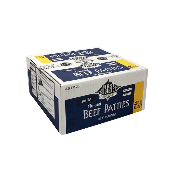 First Street 70 Lean Ground Beef Patties (10 lb) from Smart & Final
