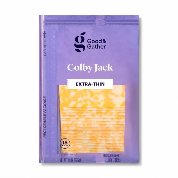 Good & Gather Colby Jack Colby & Monterey Jack Extra-thin Cheeses