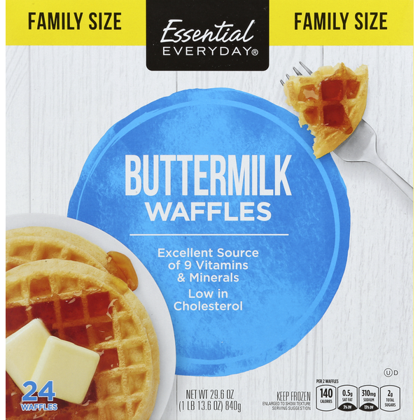 Essential Everyday Waffles, Buttermilk, Family Size