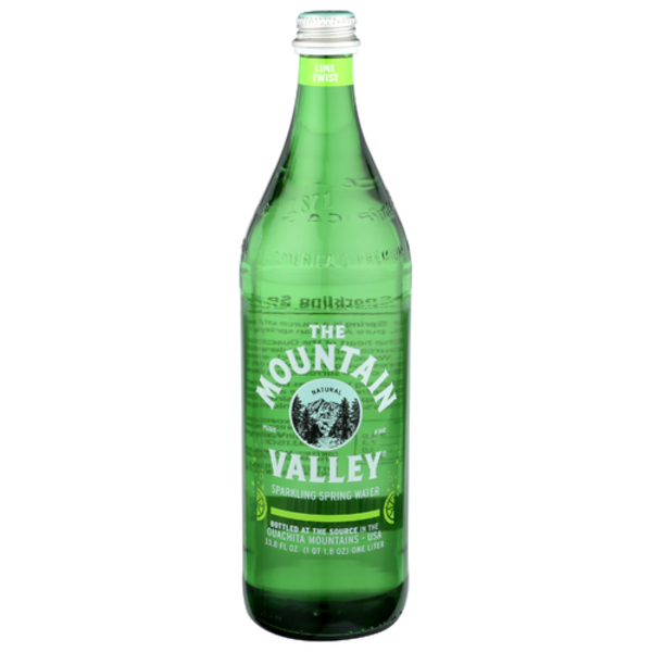 The Mountain Valley Lime Sparkling Water