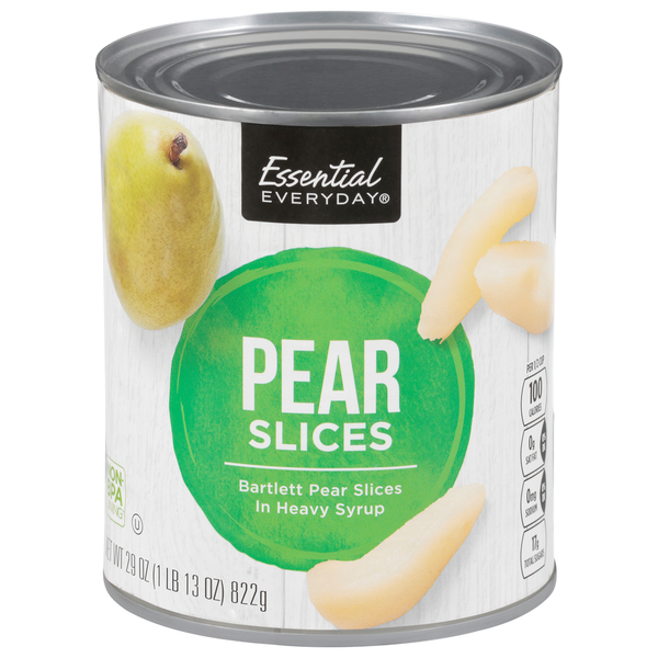 Essential Everyday Pear Slices, Bartlett, in Heavy Syrup Same-Day