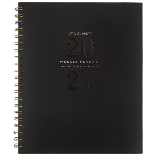 AT-A-GLANCE Signature Lite 2027 Weekly Monthly Planner, 8 1/2 x 11 Inch - Black