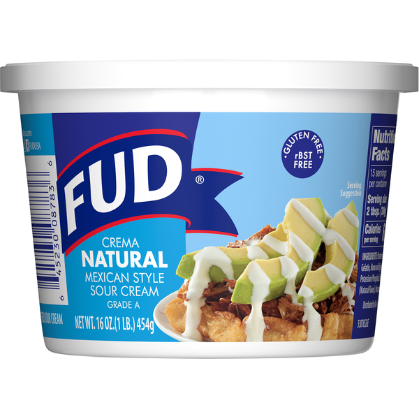 FUD Crema Natural Mexican Style Sour Cream