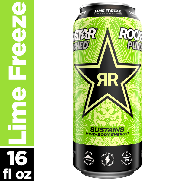 Rockstar Punched Energy Drink Lime Freeze Same-Day Pickup
