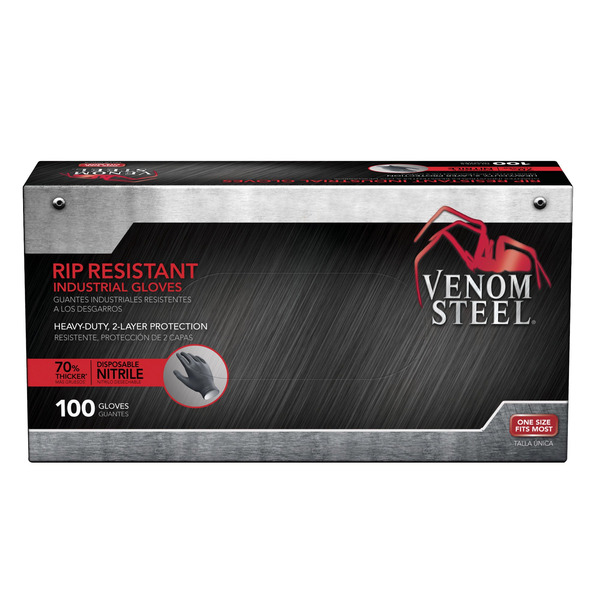 Venom Steel Industrial Nitrile Gloves, One Size, 100-count
