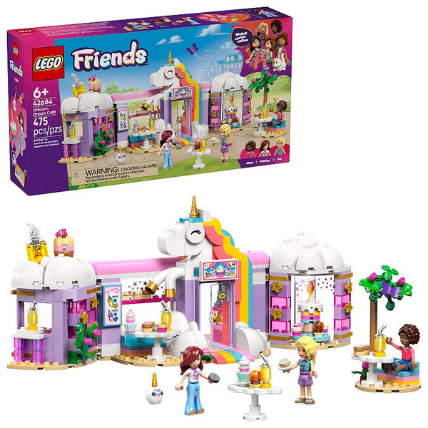 LEGO Friends Unicorn Dream Café Building Toy Set 42684, 475 Piece - Ages 6+