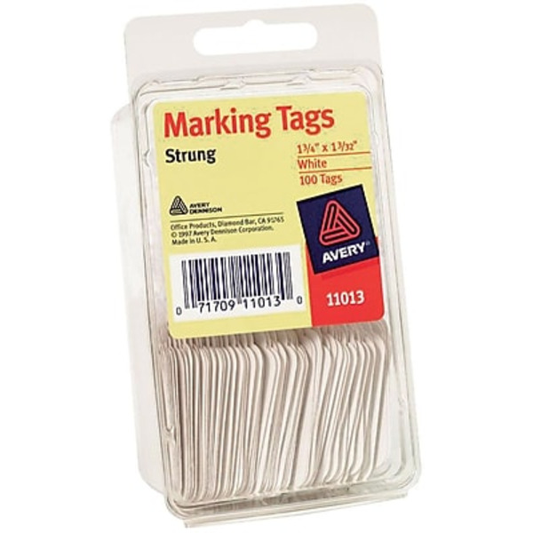 Avery 1 3/4" x 1 3/32" White Marking Tags