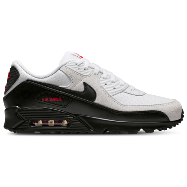 Nike Men's Air Max 90 Casual Shoes, Size 9 - White/Black/University Red
