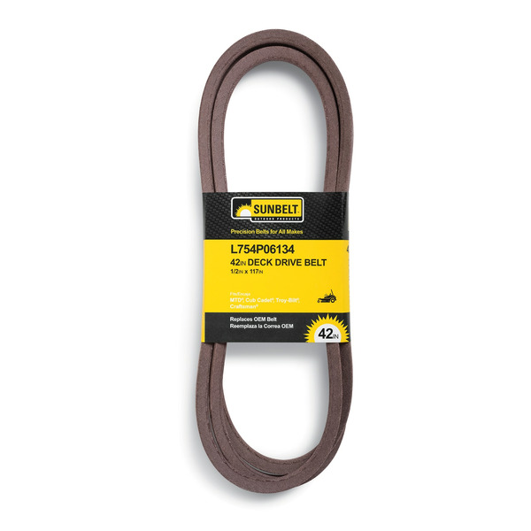 Sunbelt 1/2-in x 117-in Deck/Drive Belt, for 42-in Zero-turn mowers Replaces OEM Part Number 75406143, 754P06134, 754-06143, 754-P06135