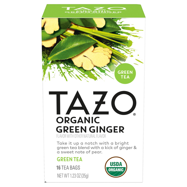 TAZO Tea Tea Bags Organic Green Ginger Green Tea