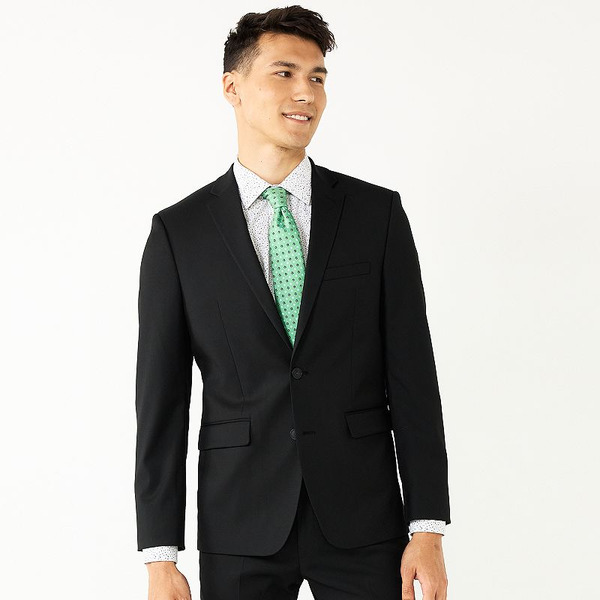 Apt. 9 Men's Apt. 9® Premier Flex Performance Extra-Slim Washable Suit Jacket, Size: 38 - Regular, Black