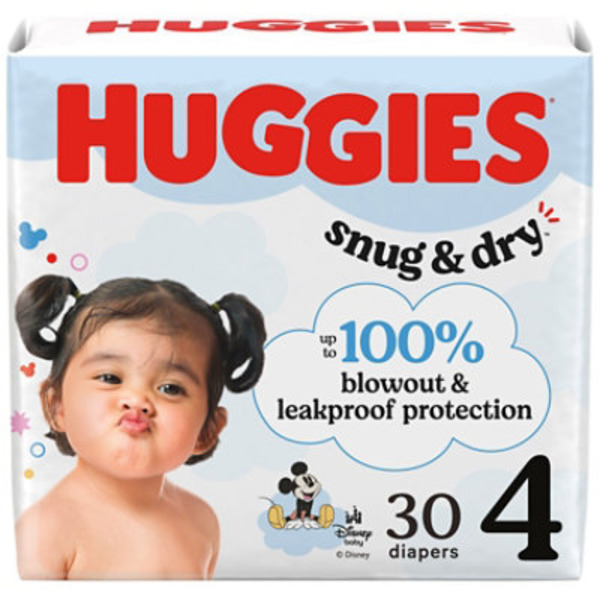 Huggies Snug & Dry Size 4 Diapers (22-37 lb)