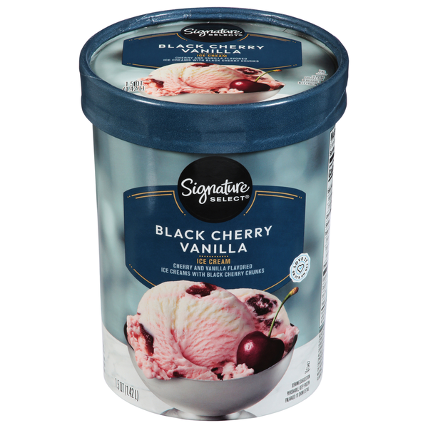 Signature SELECT Ice Cream, Premium, Black Cherry Vanilla