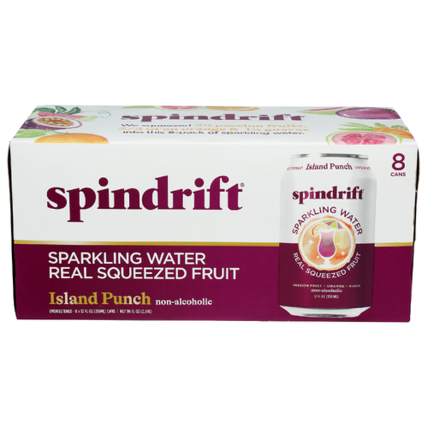 Spindrift Sparkling Water & Real Squeezed Island Punch 8 Pack