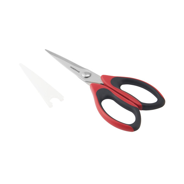 Farberware Red With Black Professional Kitchen Shears With Cover