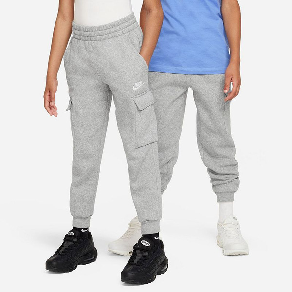 Nike All Kids' Fit Sportswear Club Fleece Cargo Pants - Dk Grey Heather & Base Grey