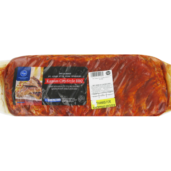 Kroger Kansas City Bbq Seasoned Pork Spare Ribs (1 lb) from King