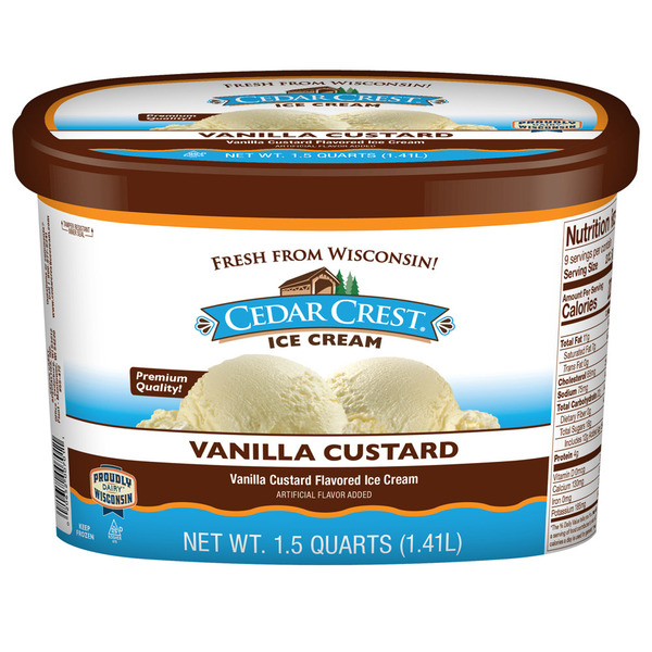 Cedar Crest Vanilla Custard Flavored Ice Cream Same-Day Delivery