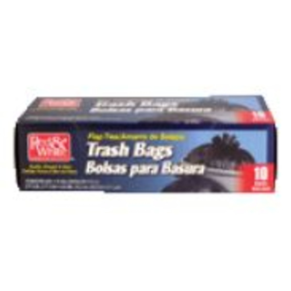 Red & White - Flap Trash Bag, 30 gallons - 12/10 ct