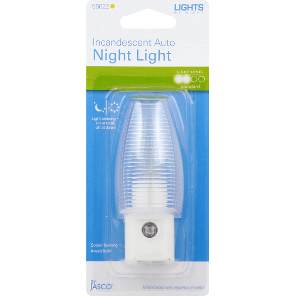 Lights By Night Bulb, Incandescent Auto, Night Light, 4 Watts (1 each