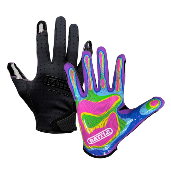 Battle Adult Doom Speed Heat Map Football Gloves, M - Black