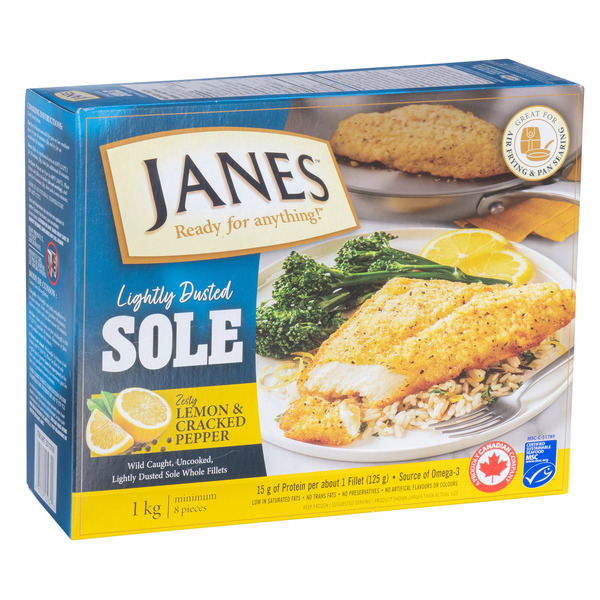 Janes  Zesty Lemon & Cracked Pepper Sole,