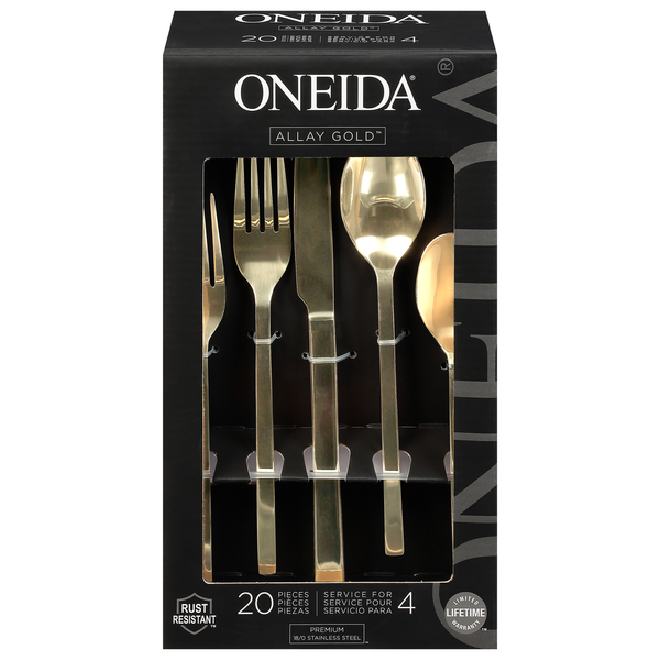 日本未入荷■アムウェイamway■カトラリー　4セット■ONEIDA 10万 Wegmans Oneida Allay Gold Flatware Sets Same-Day Delivery or