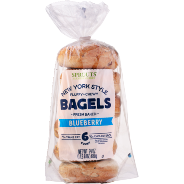 Sprouts Blueberry New York Style Bagels 6 Count