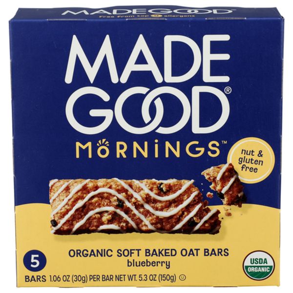 Madegood Organic Blueberry Mornings Soft Baked Oat Bars 5 Pack
