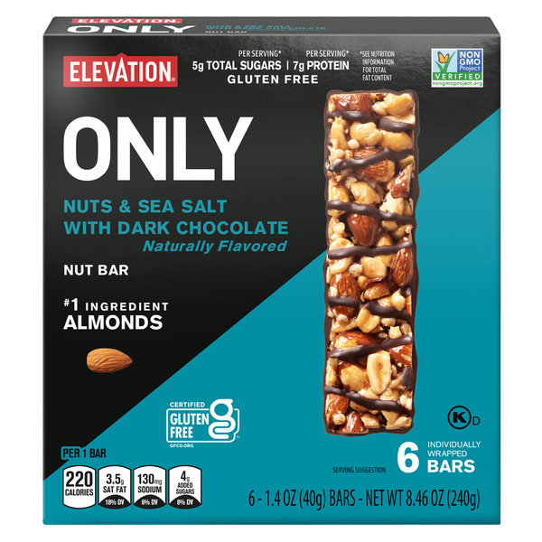 Elevation Dark Chocolate Nuts and Sea Salt Fruit and Nut Bar