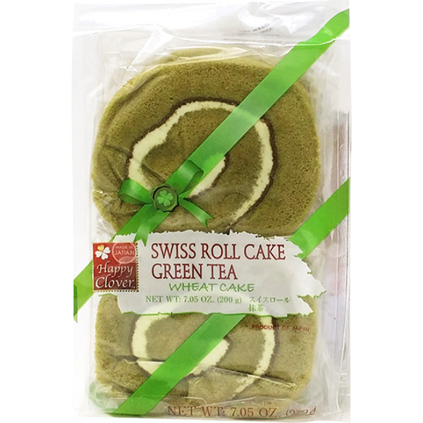 Happy Clover Roll Cake, Swiss Roll, Green Tea