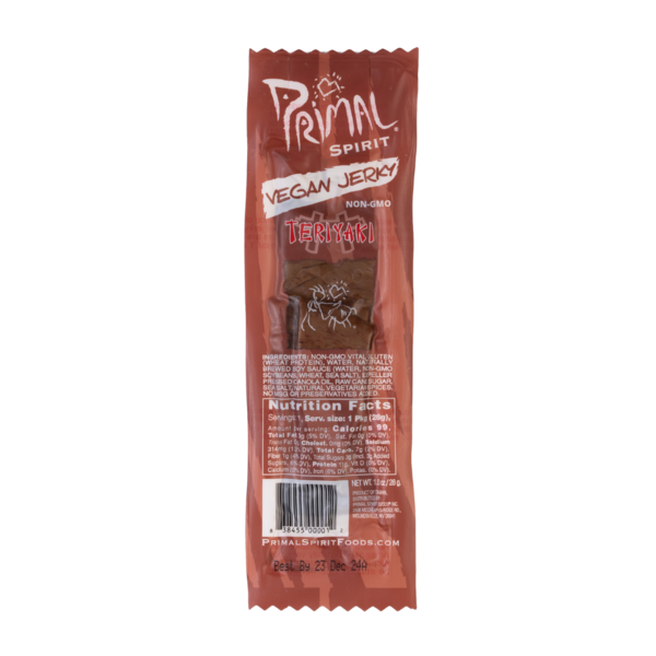 Primal Meatless Jerky Vegan, Seitan, Teriyaki Same-Day Delivery or