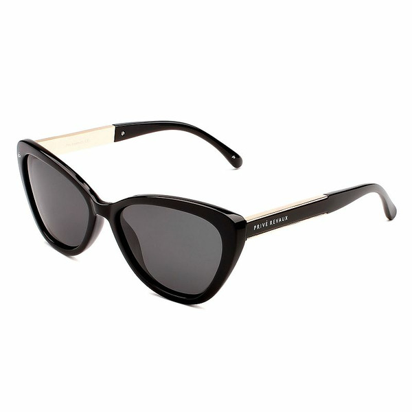 Privé Revaux The Hepburn Cat-Eye Polarized Sunglasses - Black