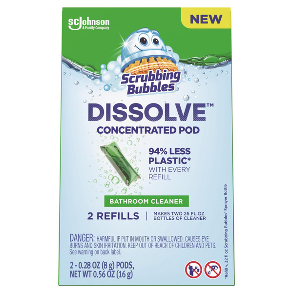 Scrubbing Bubbles Dissolve™ Bathroom Cleaner Refill, 2 Concentrated Dissolvable Pods