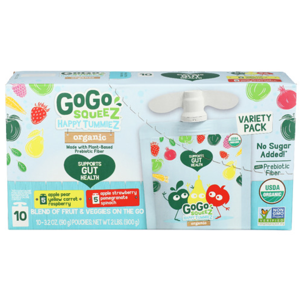 Gogo Squeeze Organic Happy Tummiez Fruit And Veggies Variety
