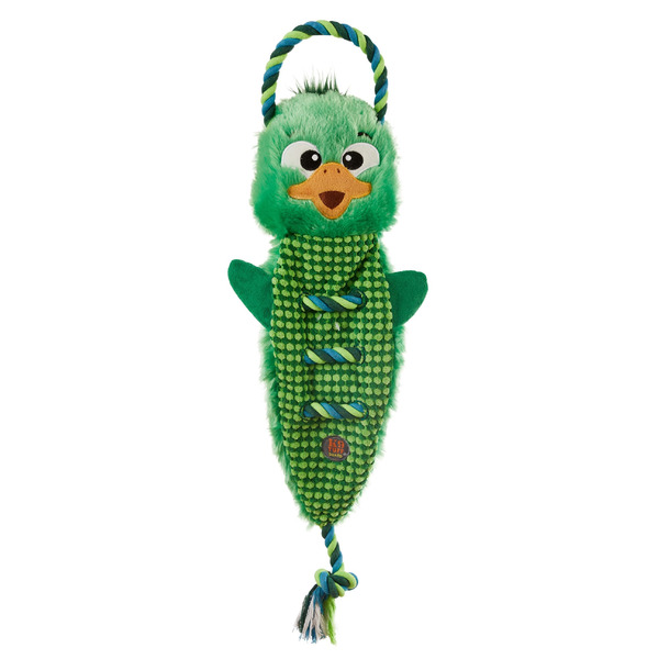 Leaps & Bounds Plush Duck Rope Dog Toy - Green